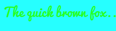 Image with Font Color 26FF26 and Background Color 26FFFF
